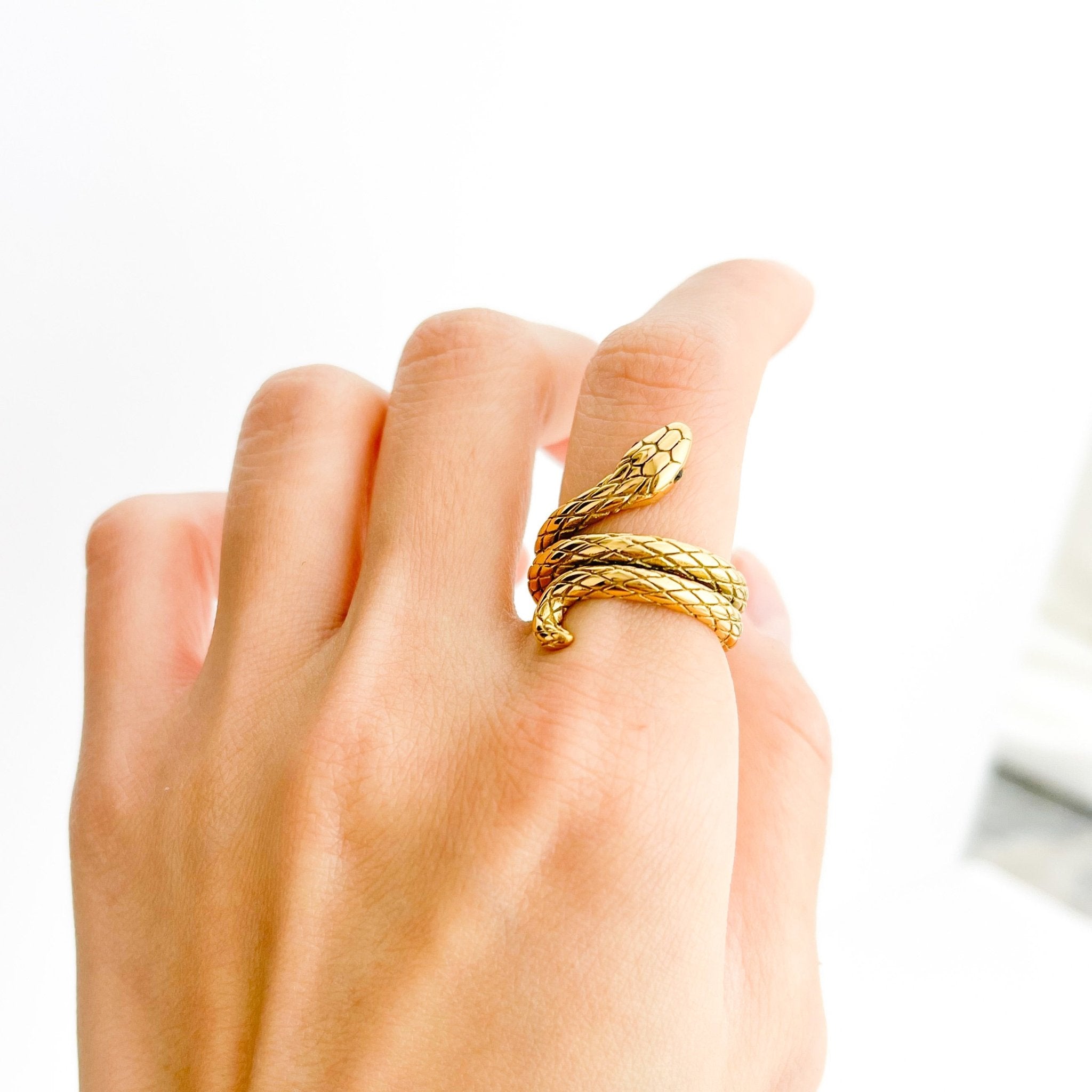 Gold Snake Ring - Flaire & Co.