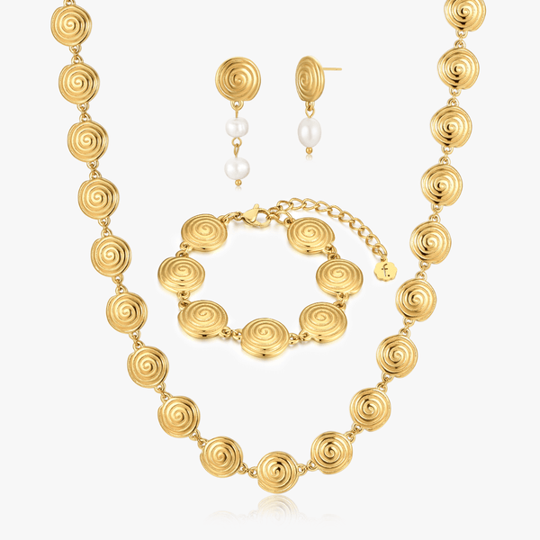 Gold Spiral Bundle (Greek Inspired Collection) - Flaire & Co.