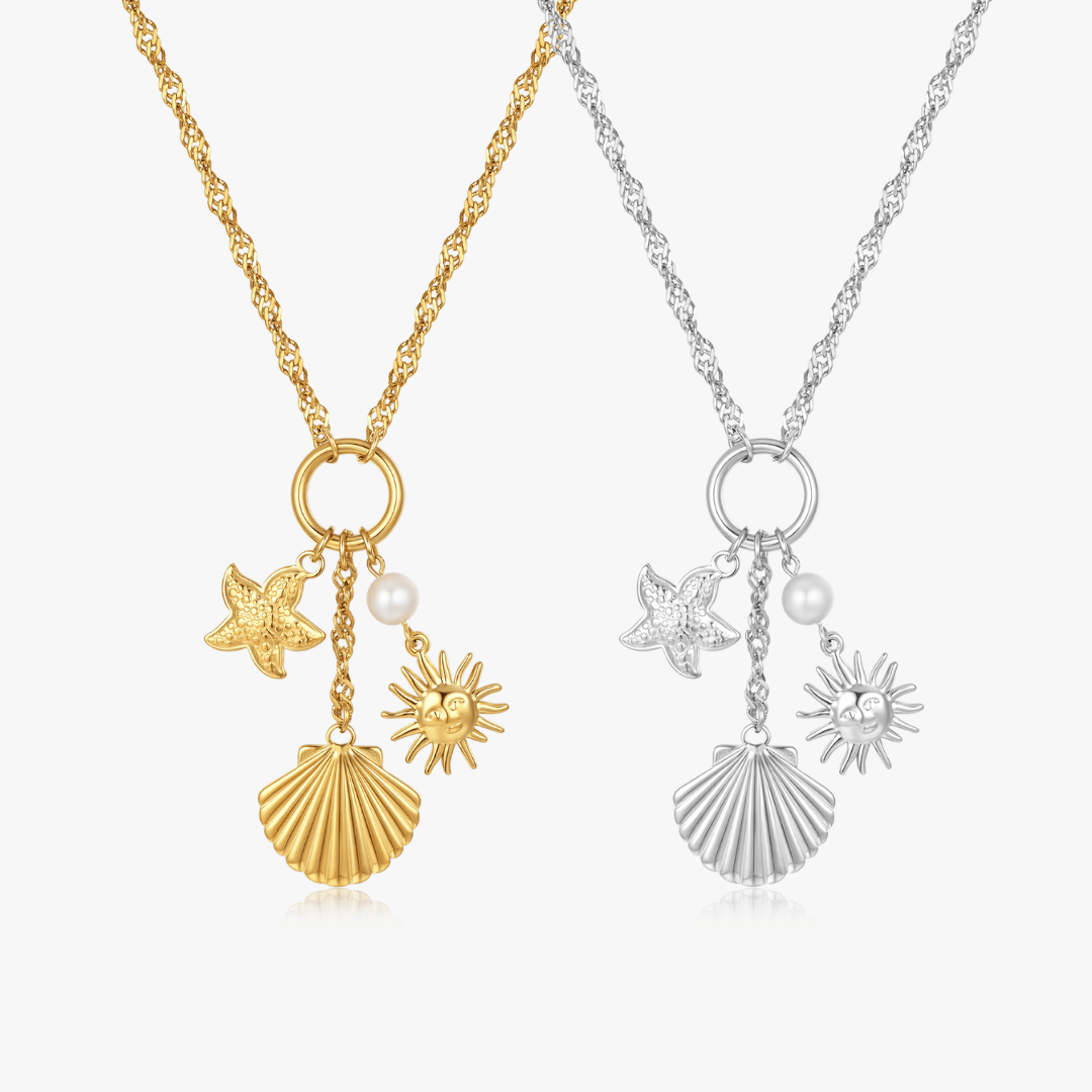 Golden Tides Charm Necklace - Flaire & Co.