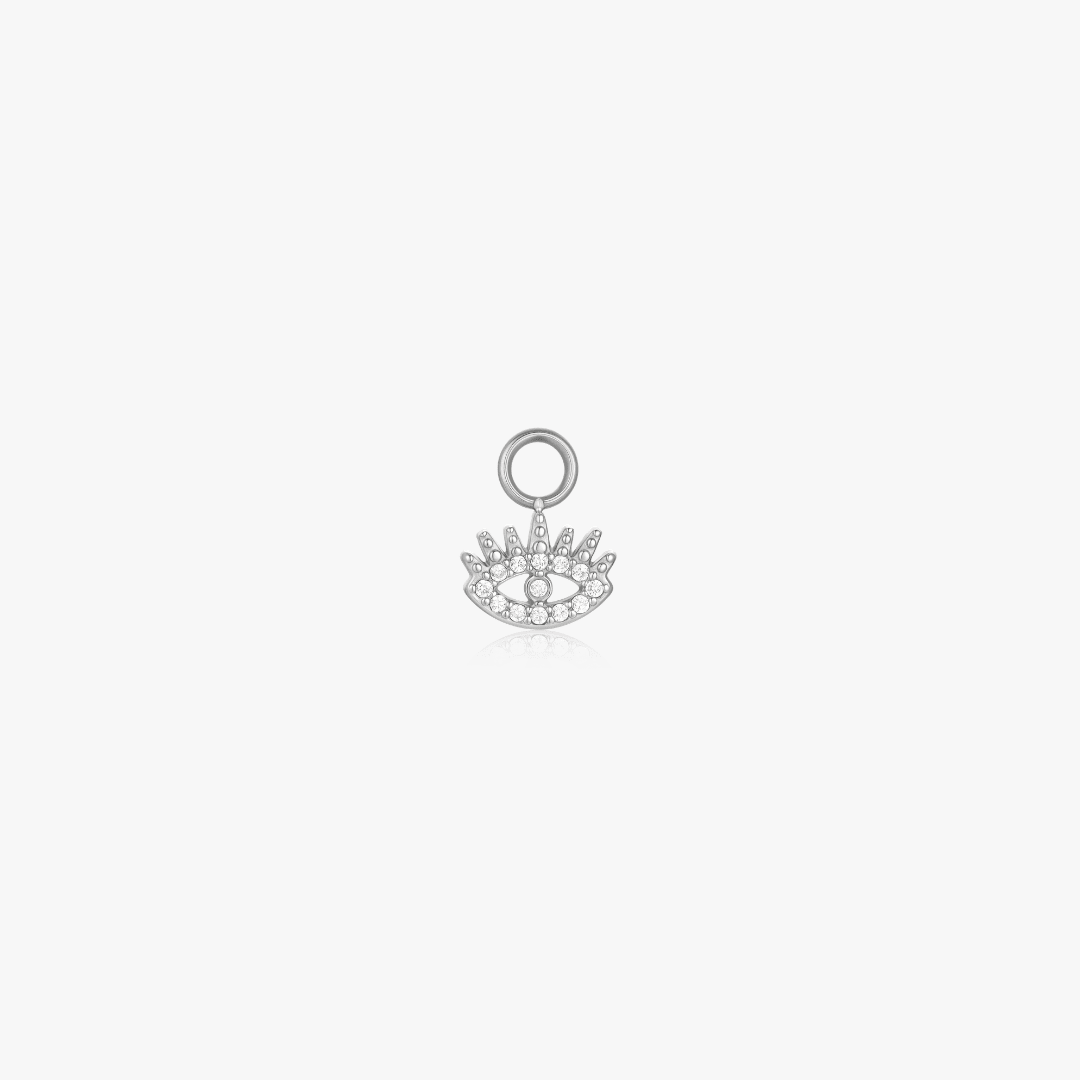 Guardian Eye Pave Hoop Charm (Single) - Flaire & Co.