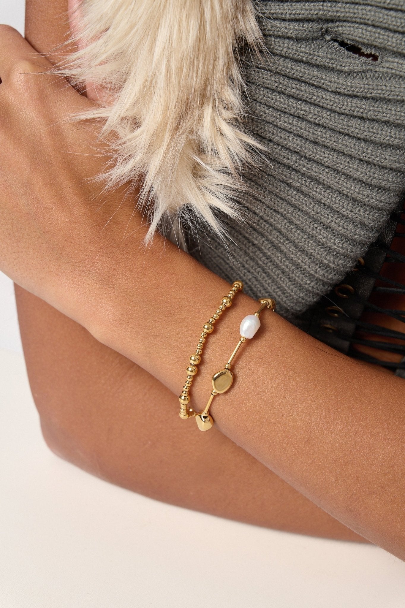 Hailey Stretch Beaded Bracelet - Flaire & Co.