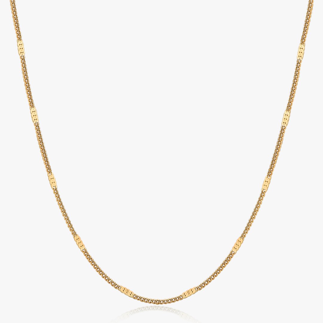 Hammered Chain Necklace in Gold - Flaire & Co.