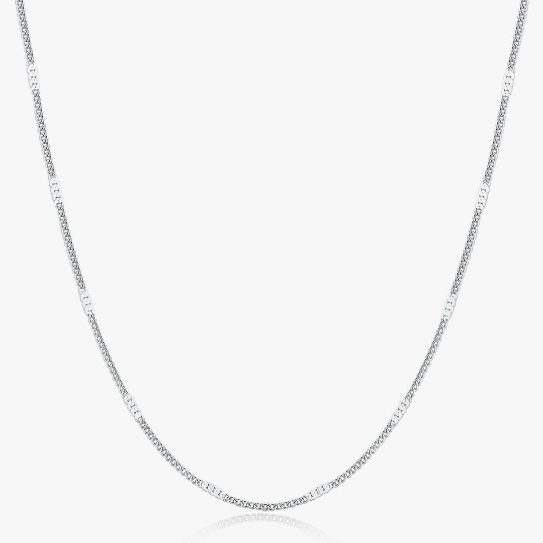 Hammered Chain Necklace in Silver - Flaire & Co.