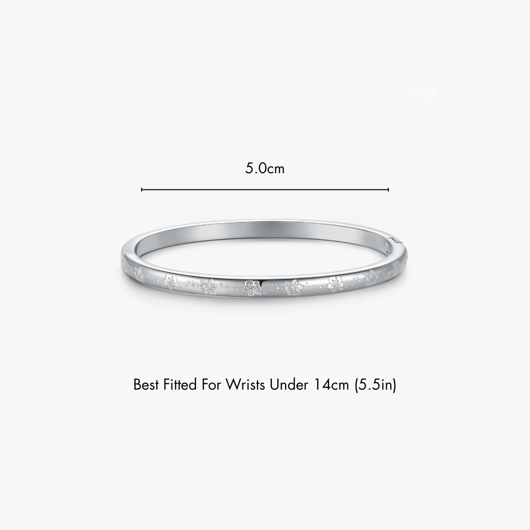 Hibiscus Stacker Cuff Bangle Bracelet - Flaire & Co.