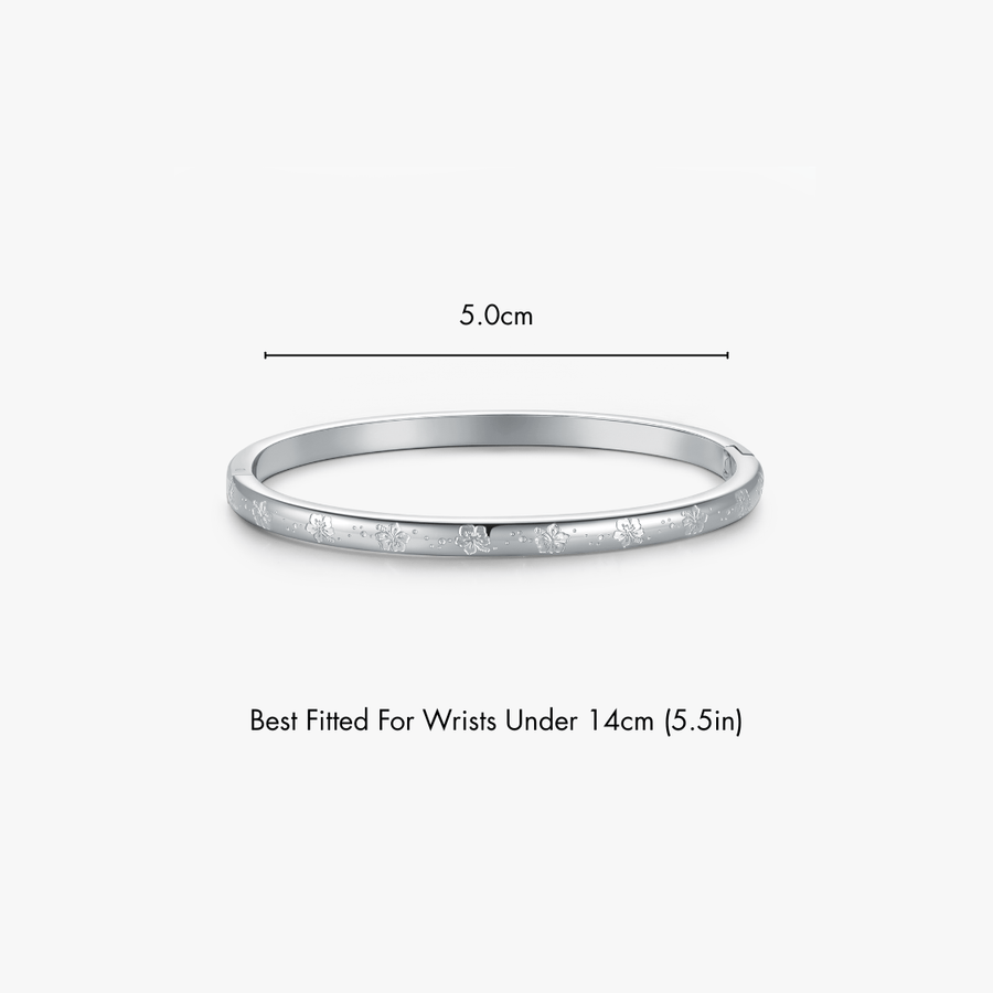Hibiscus Stacker Cuff Bangle Bracelet - Flaire & Co.
