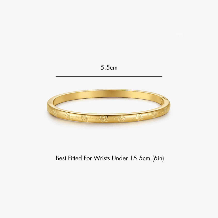 Hibiscus Stacker Cuff Bangle Bracelet - Flaire & Co.