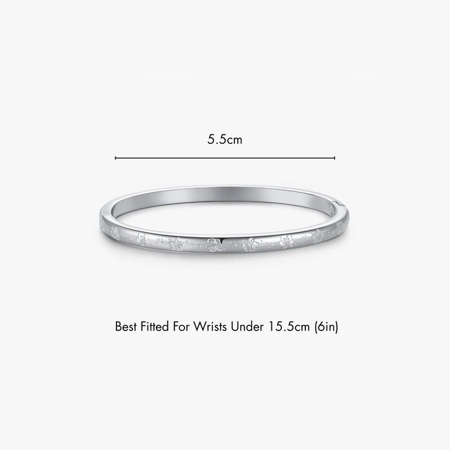 Hibiscus Stacker Cuff Bangle Bracelet - Flaire & Co.