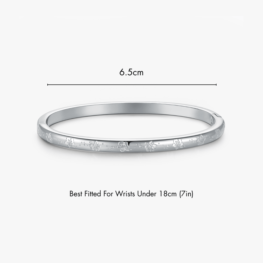 Hibiscus Stacker Cuff Bangle Bracelet - Flaire & Co.