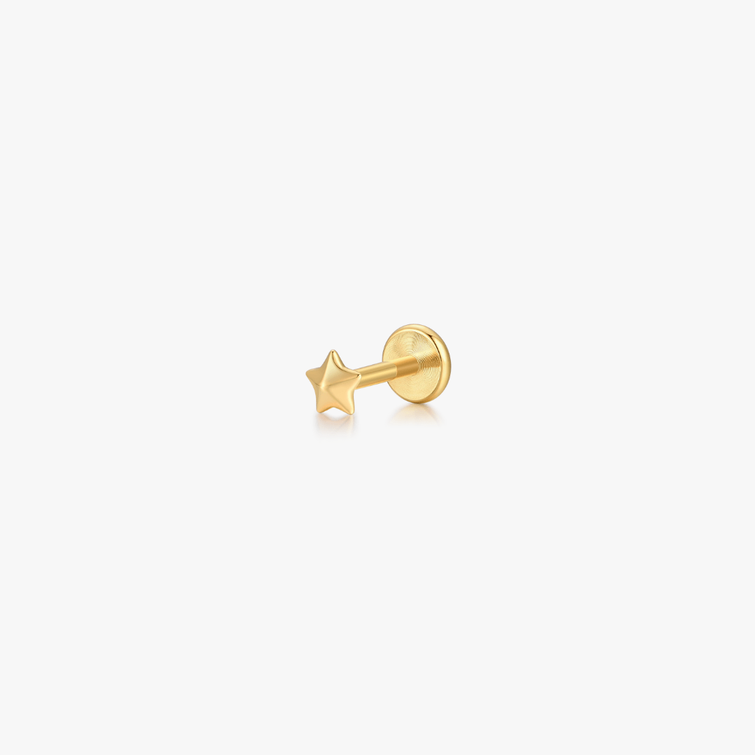 I'm A Star Titanium Flat Back Stud (Single) - Flaire & Co.