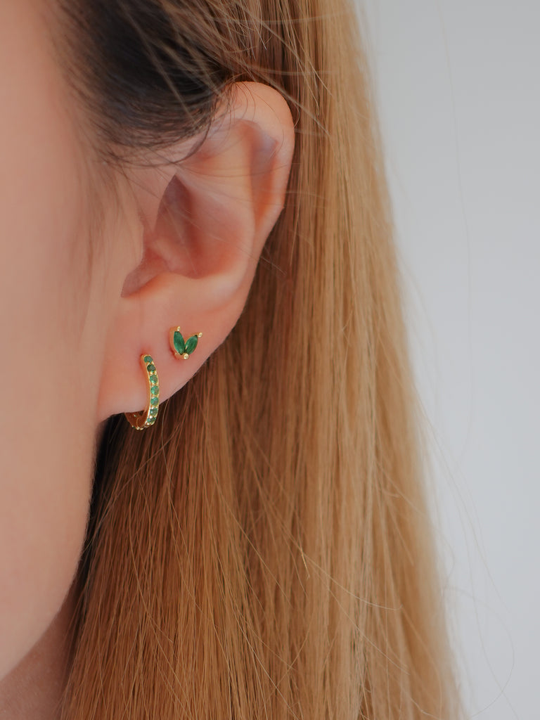 Baby Sprout Sterling Studs in Gold