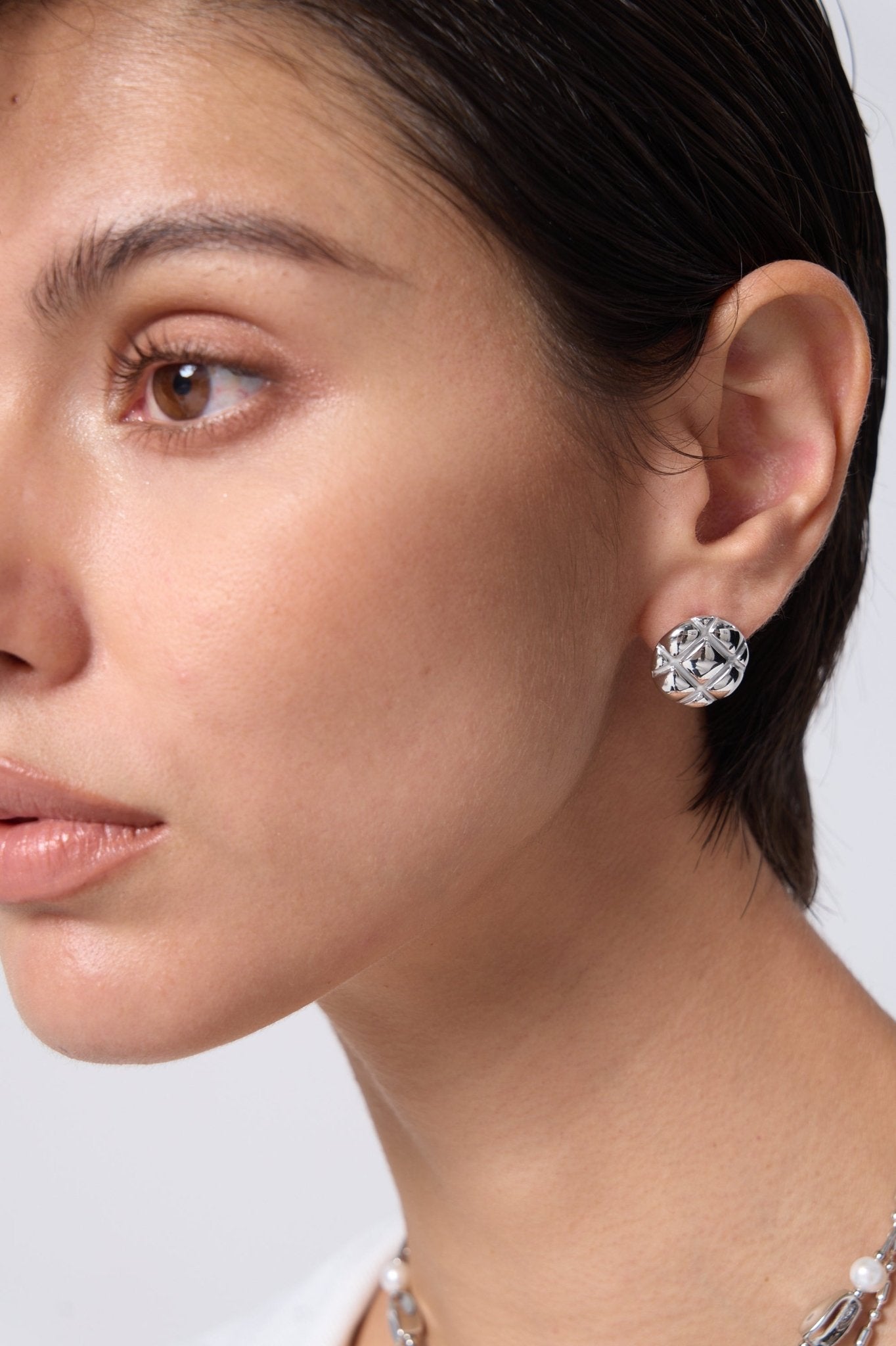 Ivy Cross Texture Earrings - Flaire & Co.