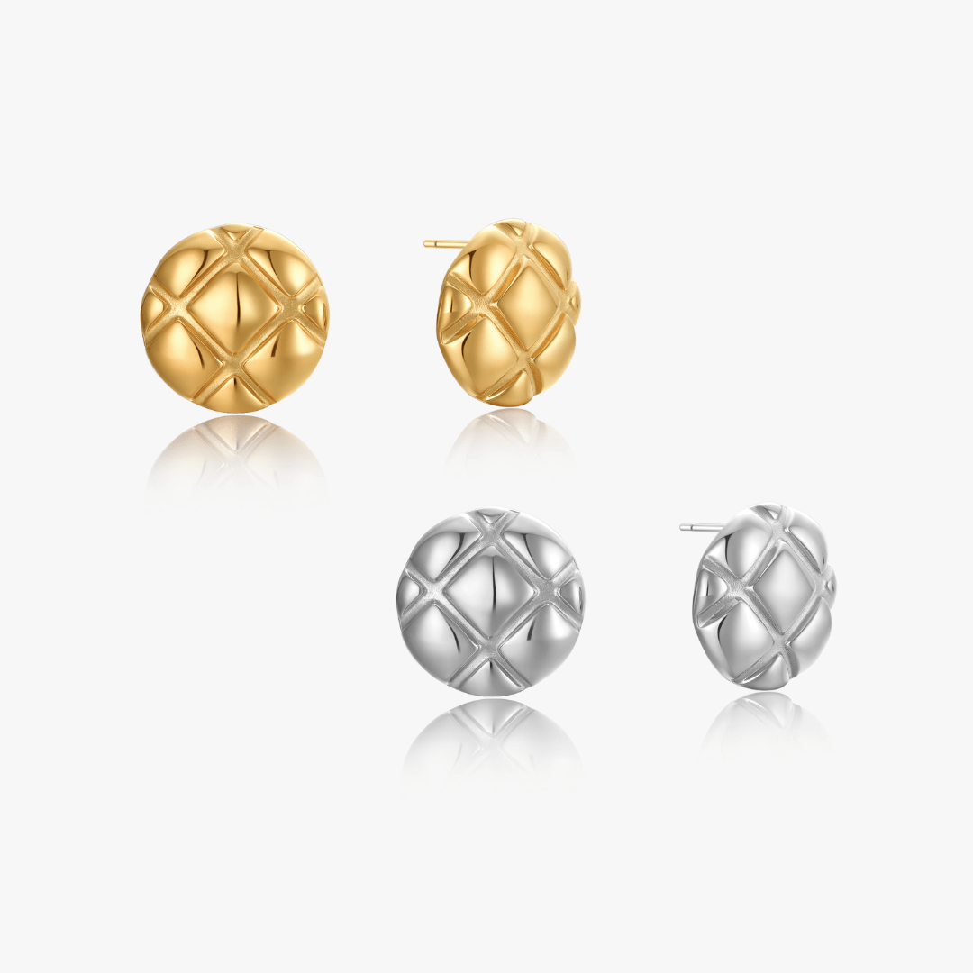 Ivy Cross Texture Earrings - Flaire & Co.