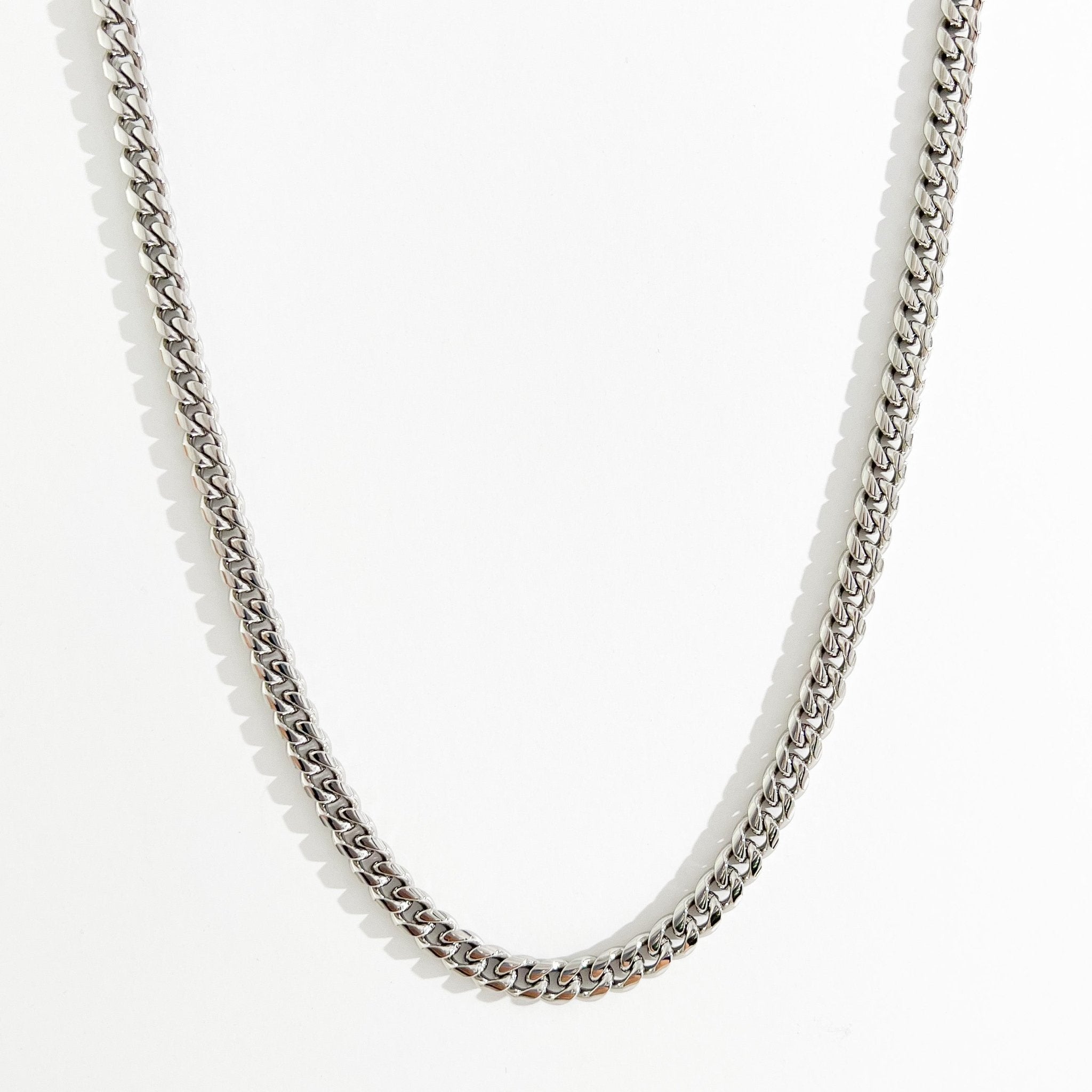 Jamie Curb Chain in Silver (Unisex) - Flaire & Co.