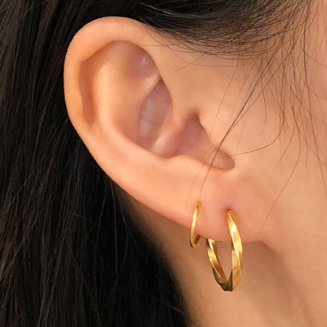 Julissa Faux Double Hoop Earrings - Flaire & Co.
