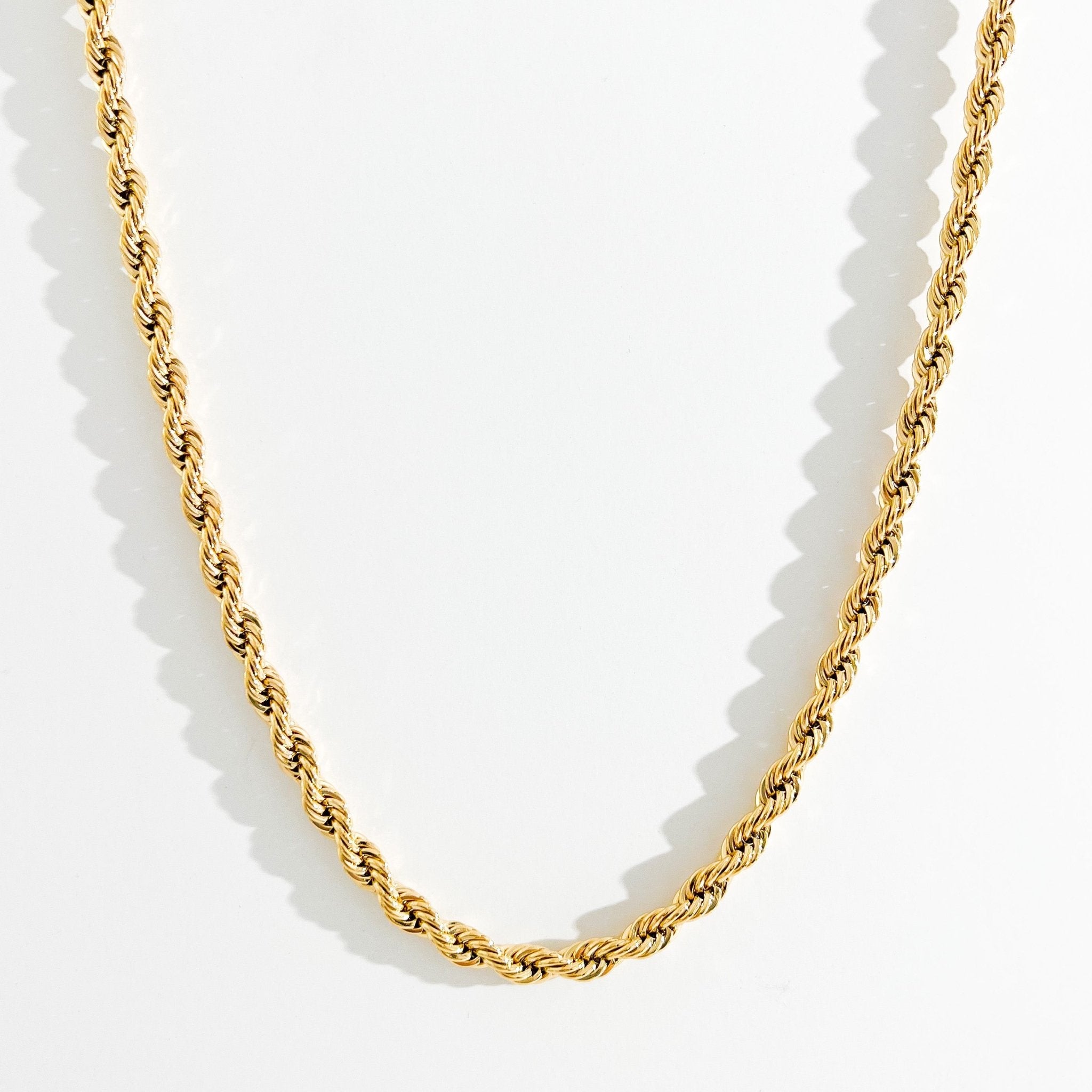 Kassidy Thick Rope Chain in Gold (Unisex) - Flaire & Co.