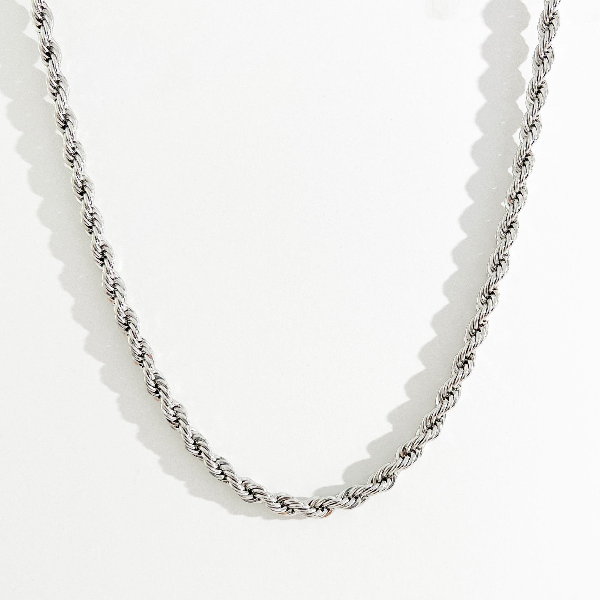 Kassidy Thick Rope Chain in Silver (Unisex) - Flaire & Co.