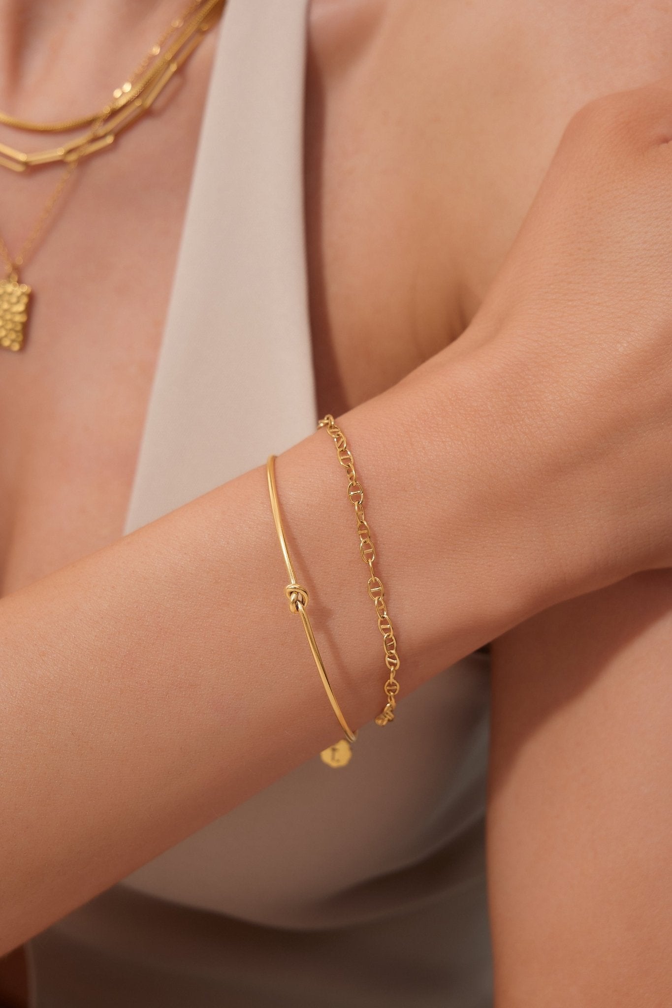 Knot Cuff Bracelet (Greek Inspired Collection) - Flaire & Co.