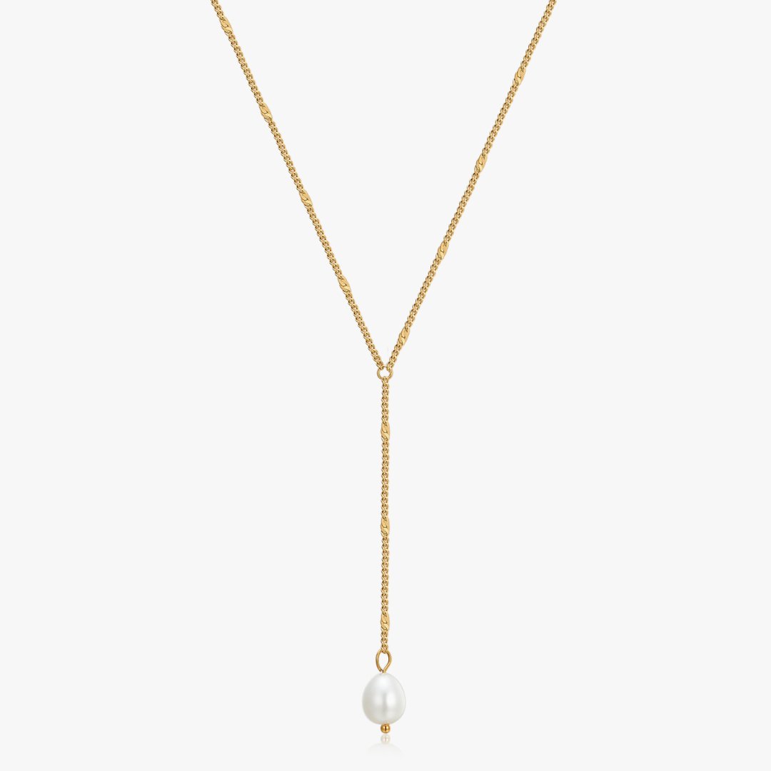 Lariat Pearl Necklace - Flaire & Co.