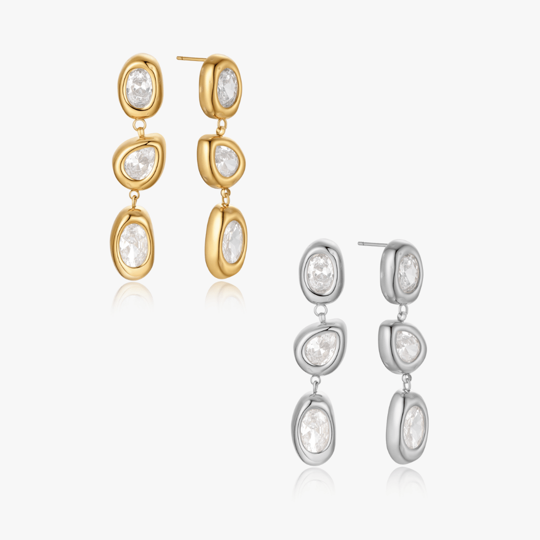 Lauren Multi Gem Drop Earrings - Flaire & Co.
