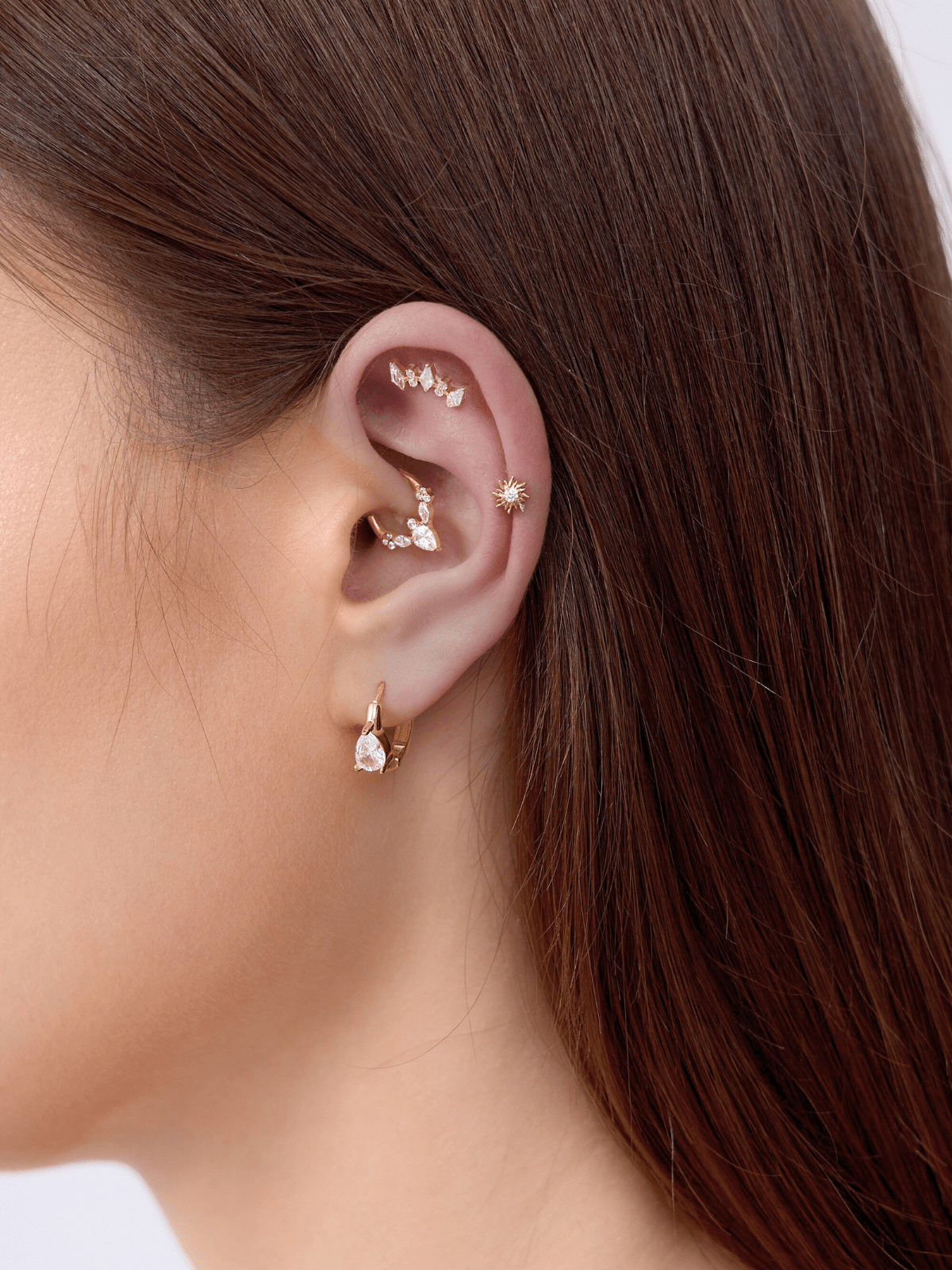 Leah Titanium Flat Back Stud (Single) - Flaire & Co.