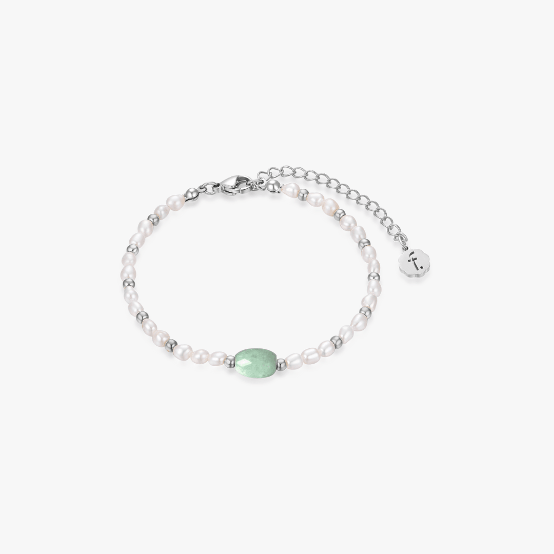 LIMITED EDITION: Jade Barrel Bead Pearl Bracelet - Flaire & Co.