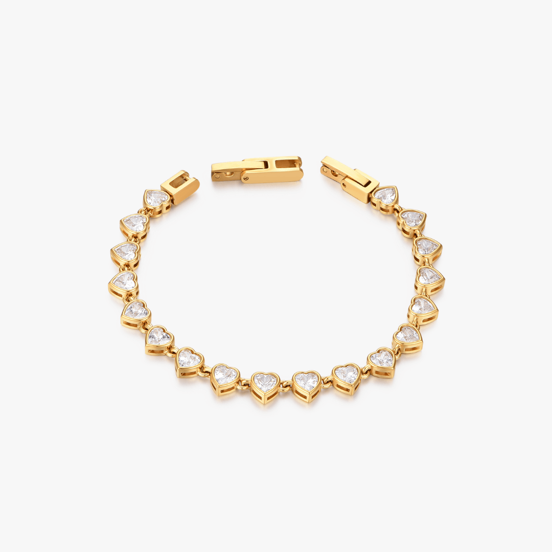 Lucy Heart Gem Tennis Bracelet - Flaire & Co.