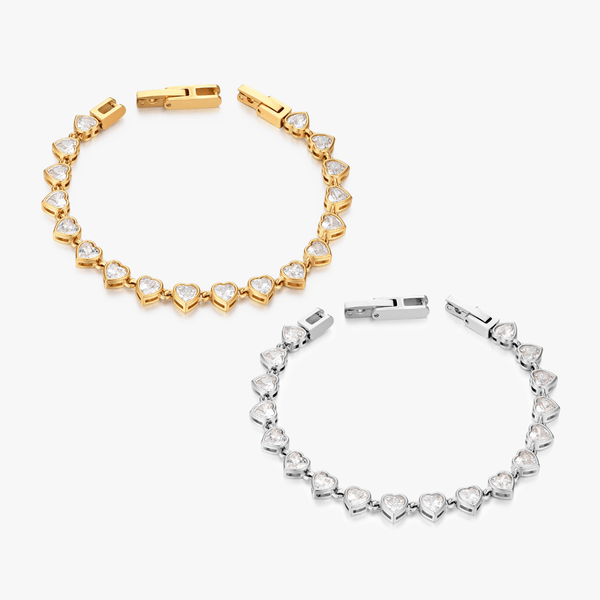 Lucy Heart Gem Tennis Bracelet - Flaire & Co.