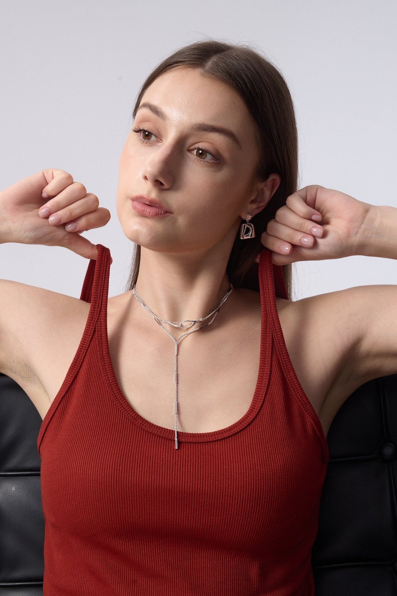 Maia Lariat Chain Necklace - Flaire & Co.