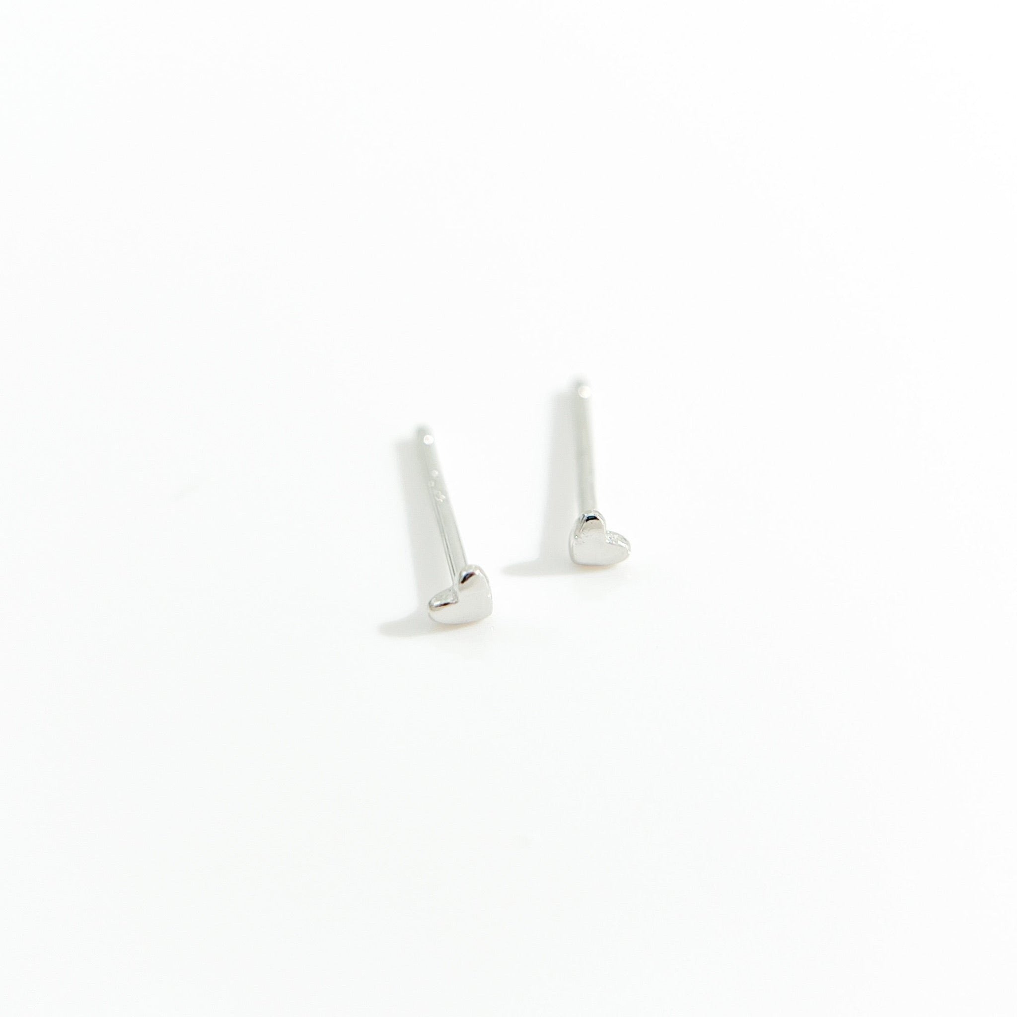 Micro Heart 2.0 Stud in Silver - Flaire & Co.
