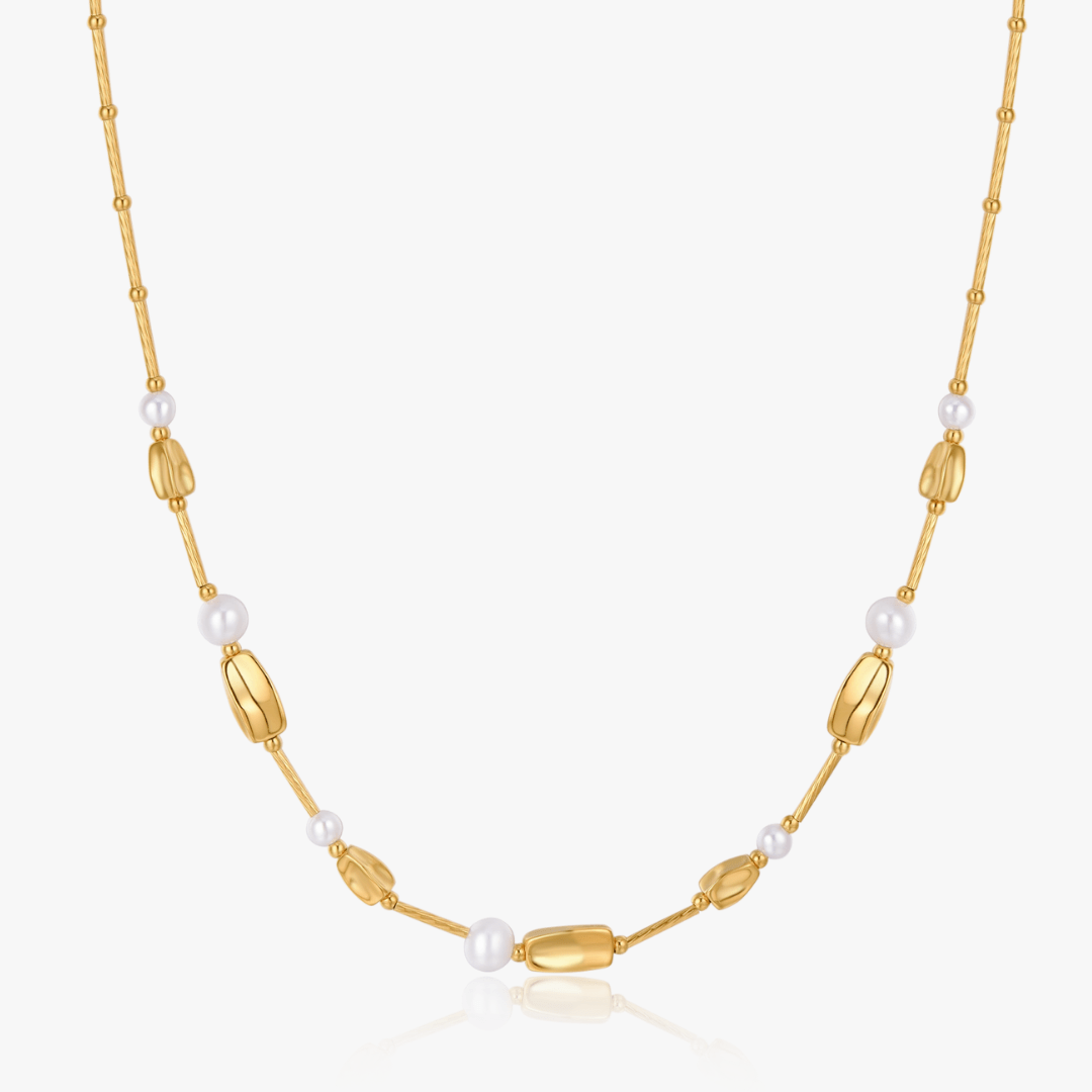 Milena Beaded Pearl Necklace - Flaire & Co.
