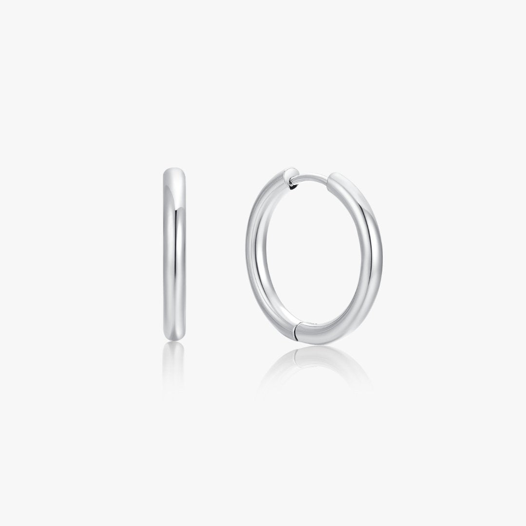 Mini Everyday Seamless Silver Hoops (2cm) - Flaire & Co.