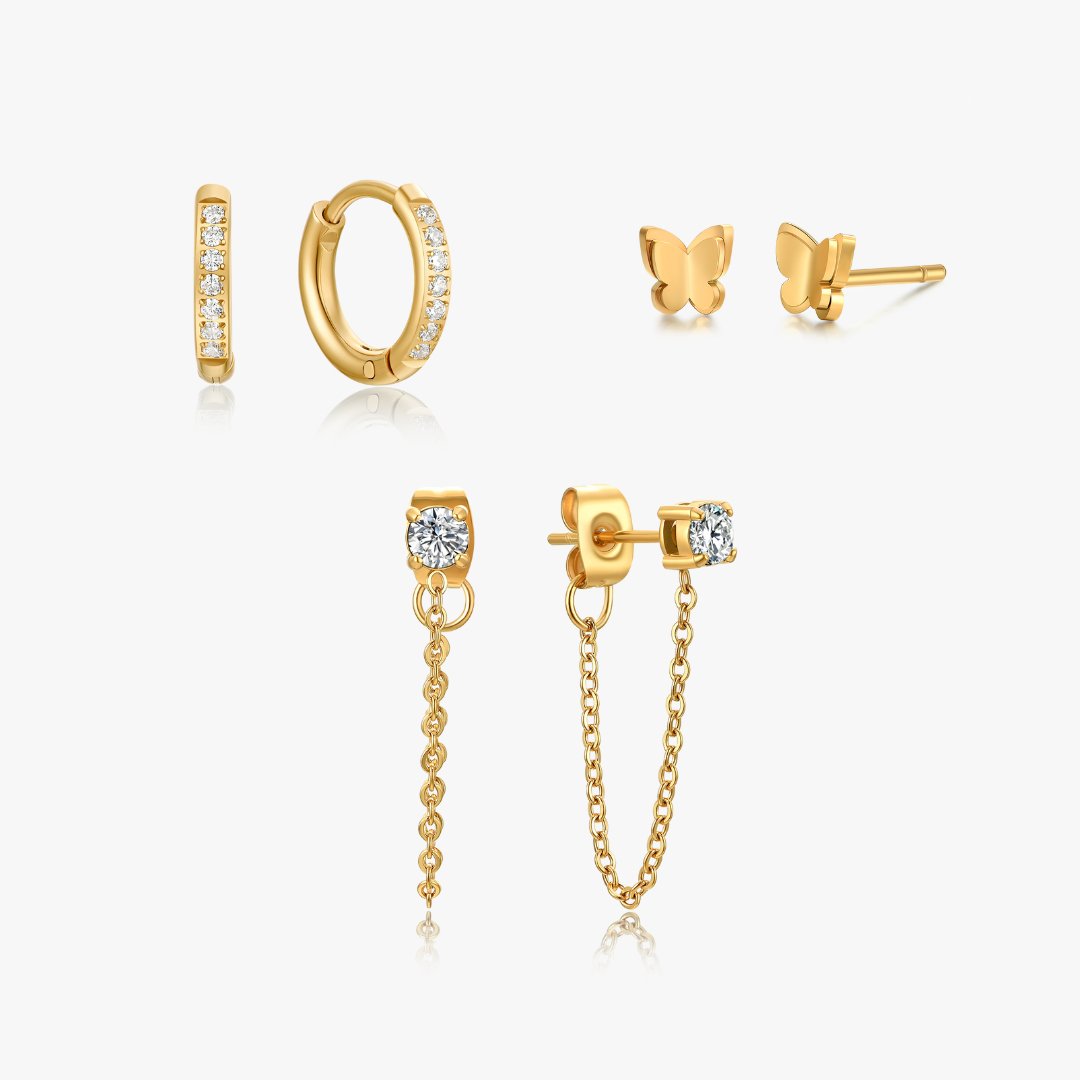 Mini Gold Earrings Bundle - Flaire & Co.