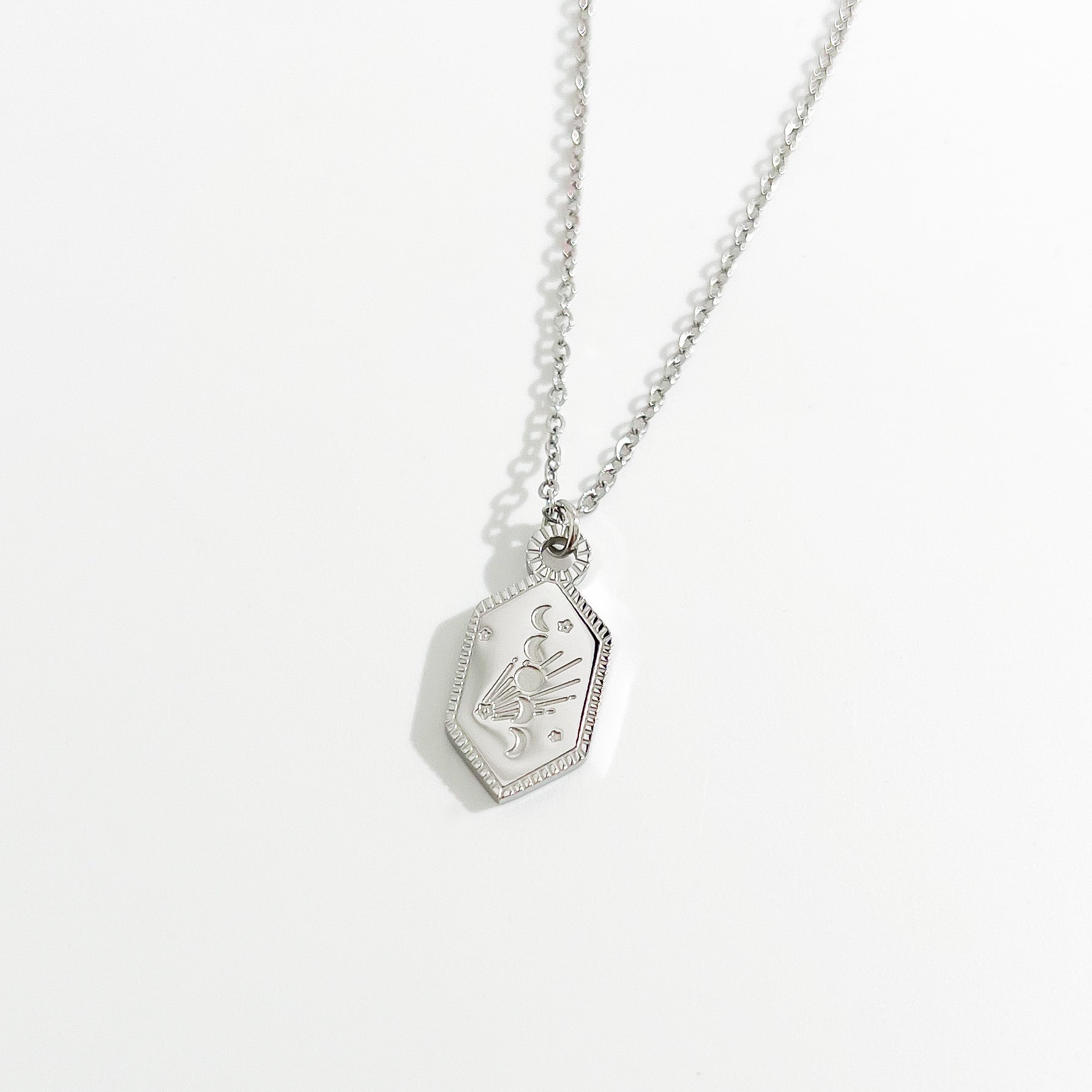 Moon Phases Necklace in Silver - Flaire & Co.