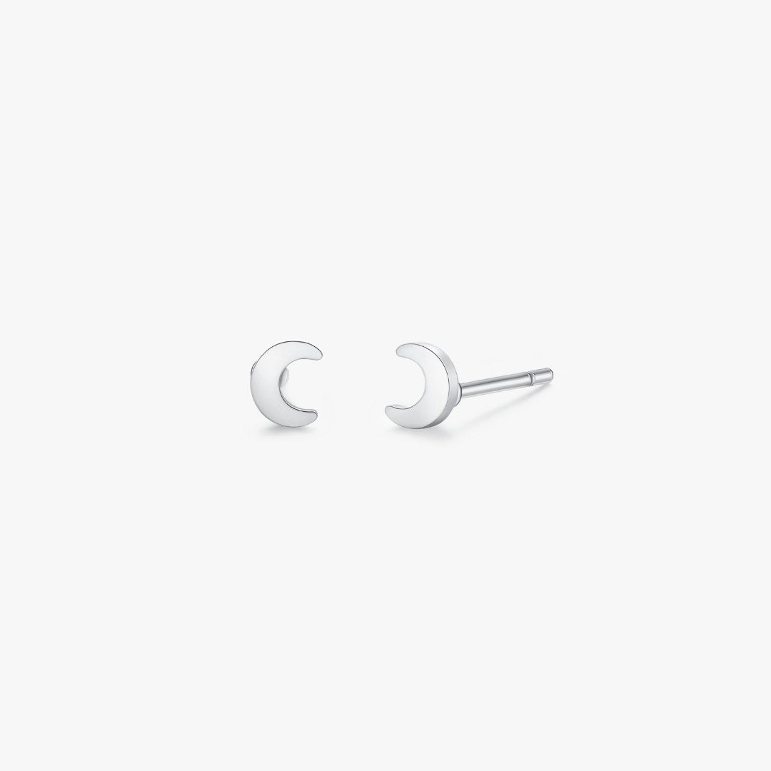 Moon Stud in Silver - Flaire & Co.