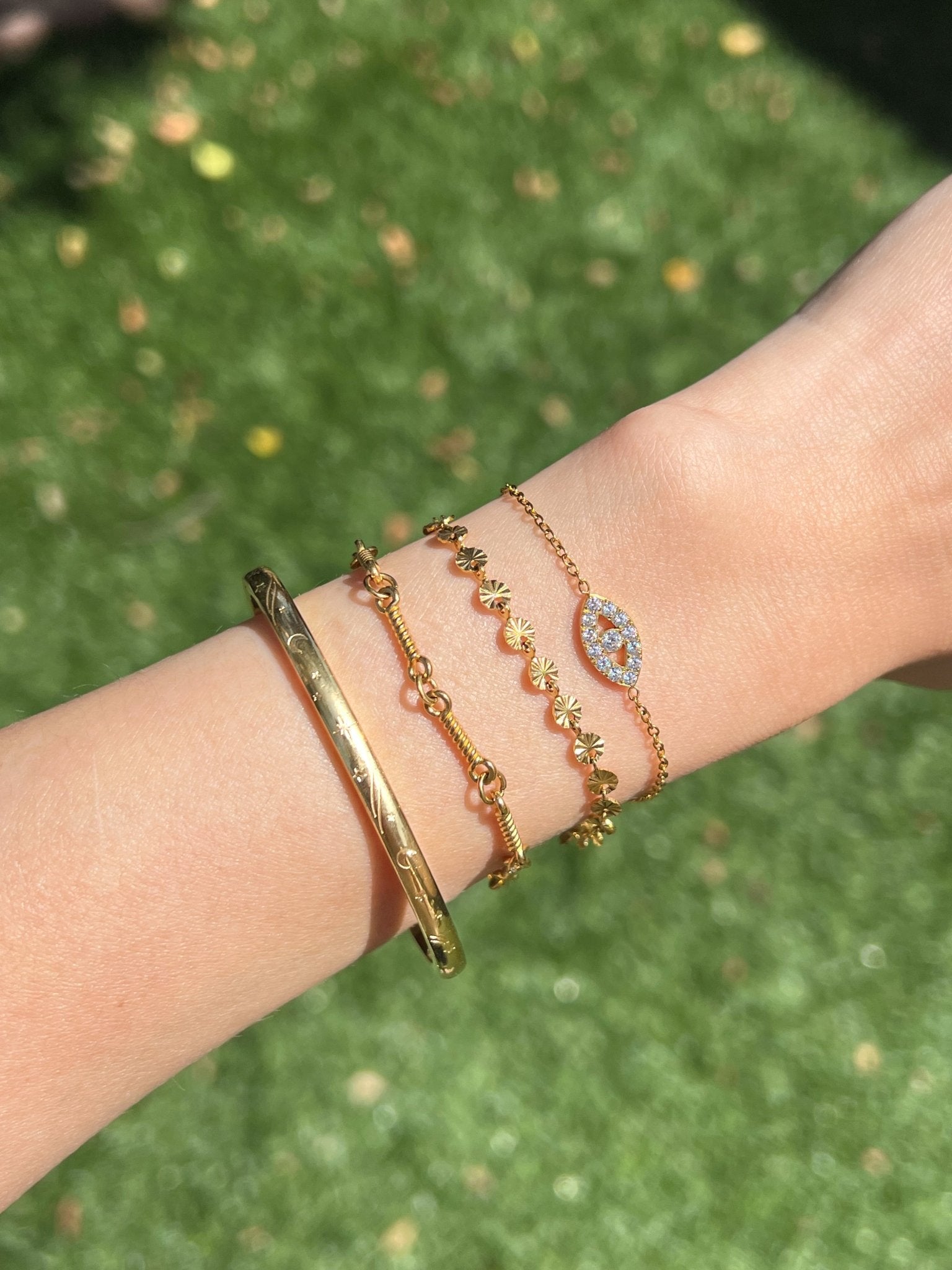 Night Sky Stacker Cuff Bangle Bracelet - Flaire & Co.