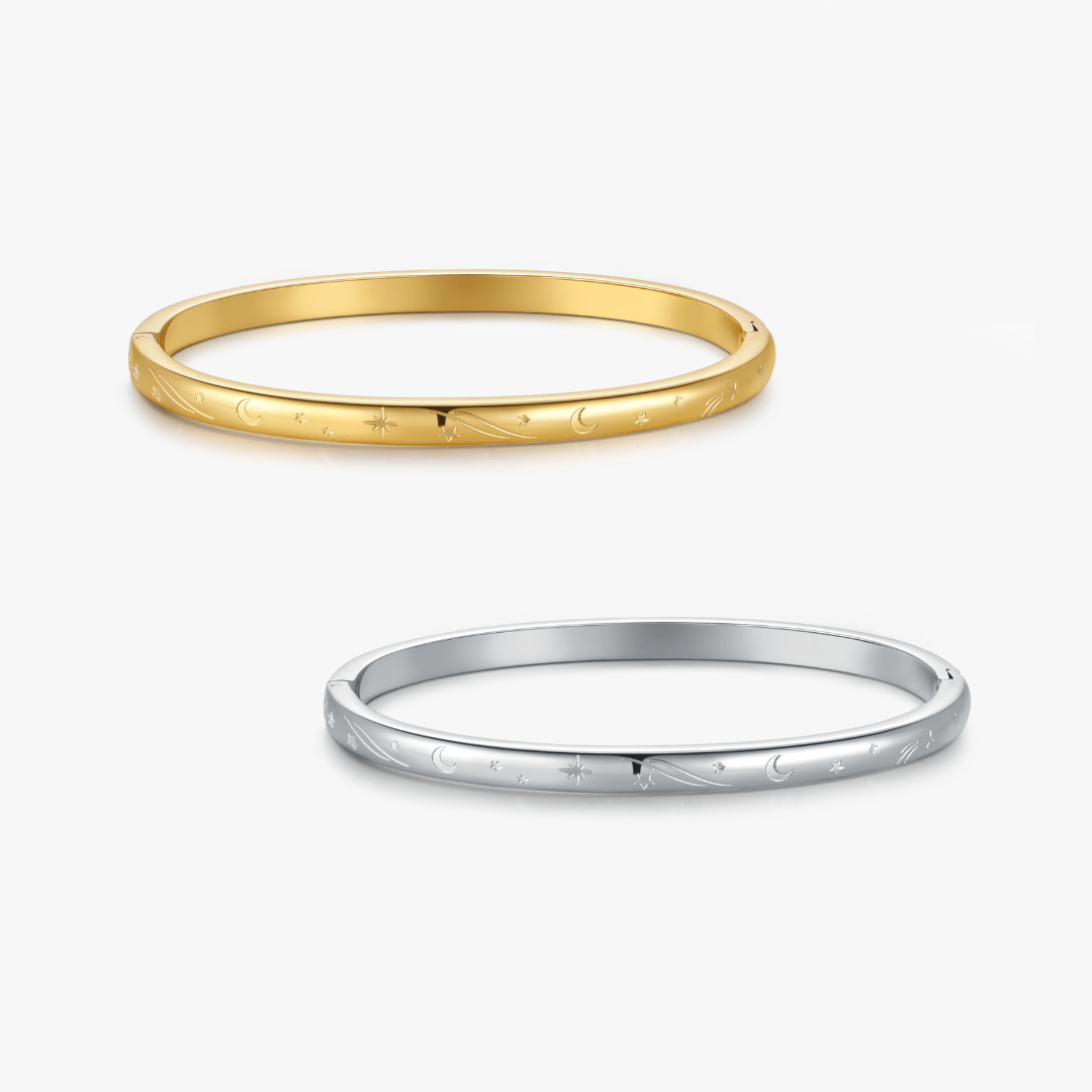 Night Sky Stacker Cuff Bangle Bracelet - Flaire & Co.