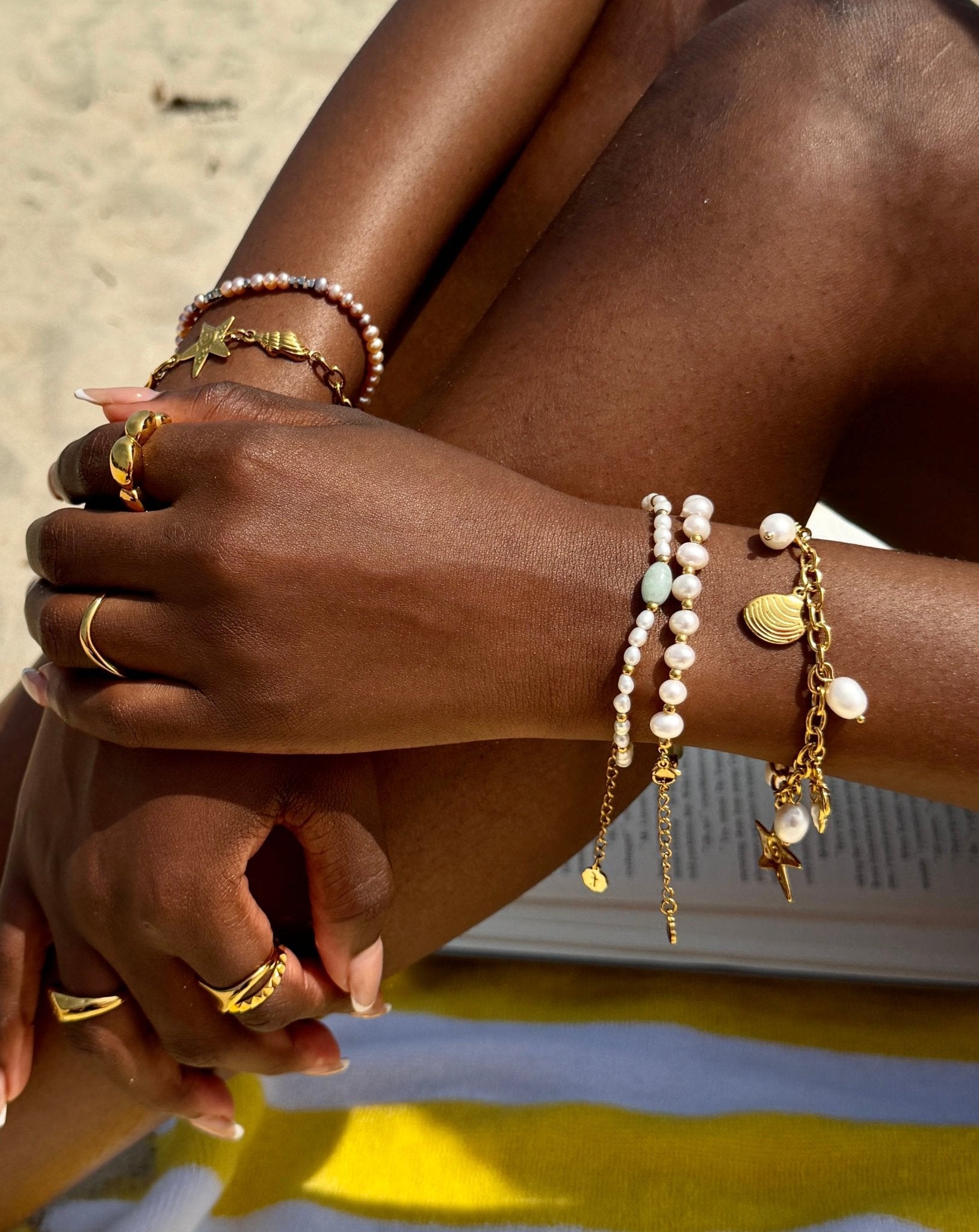 Ocean Muse Pearl Charm Bracelet - Flaire & Co.