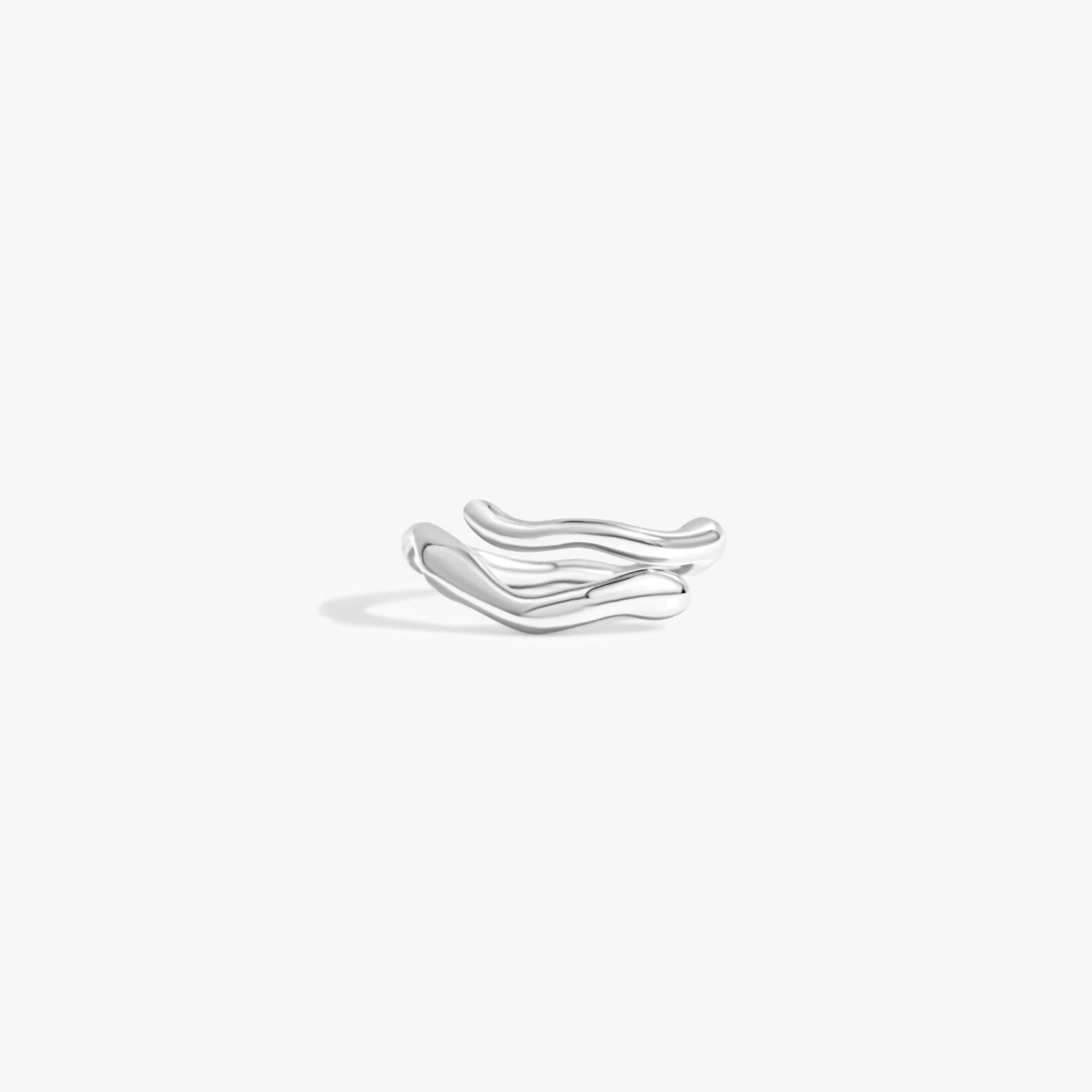 Organic Criss Cross Adjustable Sterling Silver Ring - Flaire & Co.
