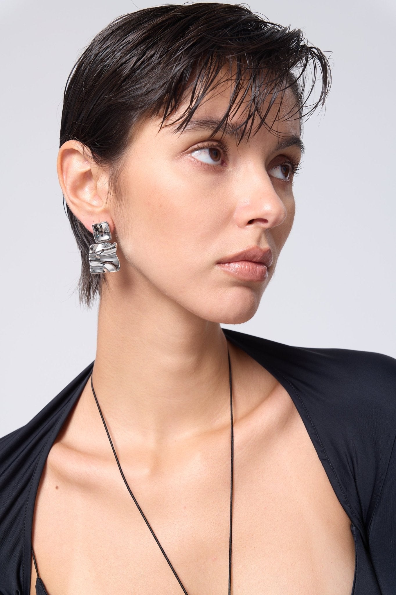 Paige Organic Rectangle Drop Earrings - Flaire & Co.