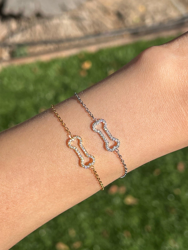 Pave Bone Bracelet (Pawsitive Change Collection) - Flaire & Co.
