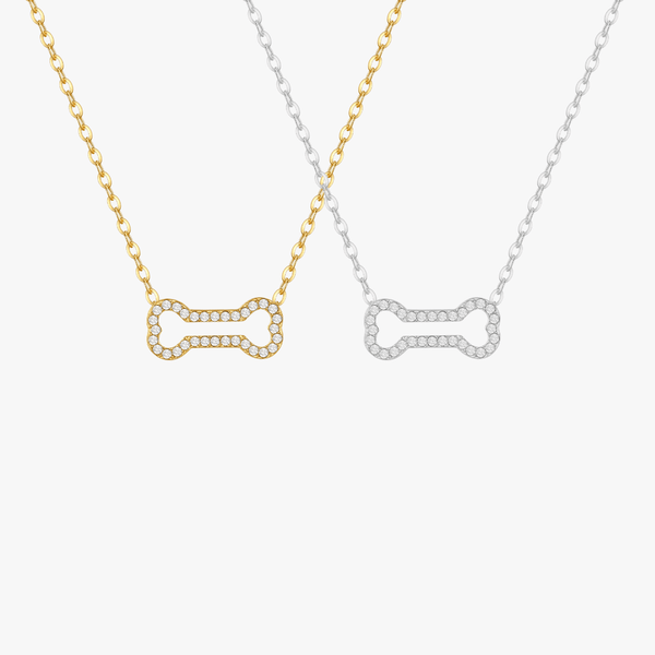 Pave Bone Necklace (Pawsitive Change Collection) - Flaire & Co.