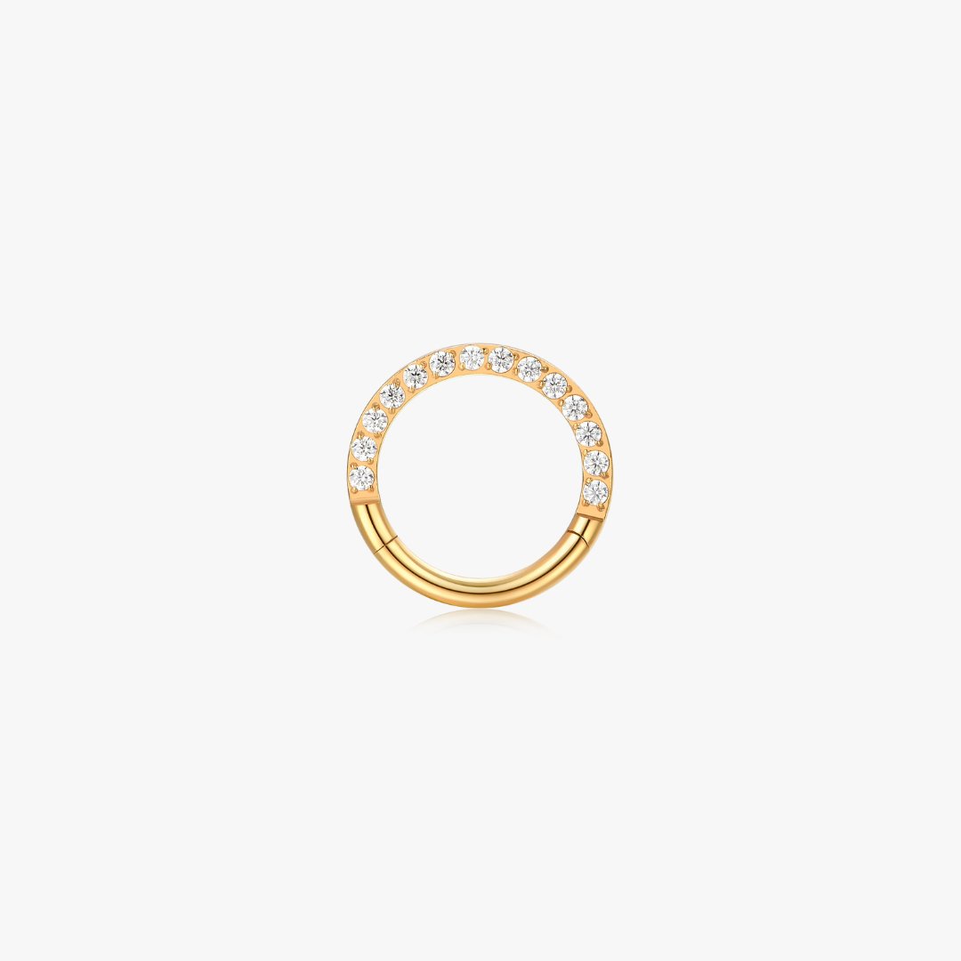 Pave Clicker Hoop - Flaire & Co.