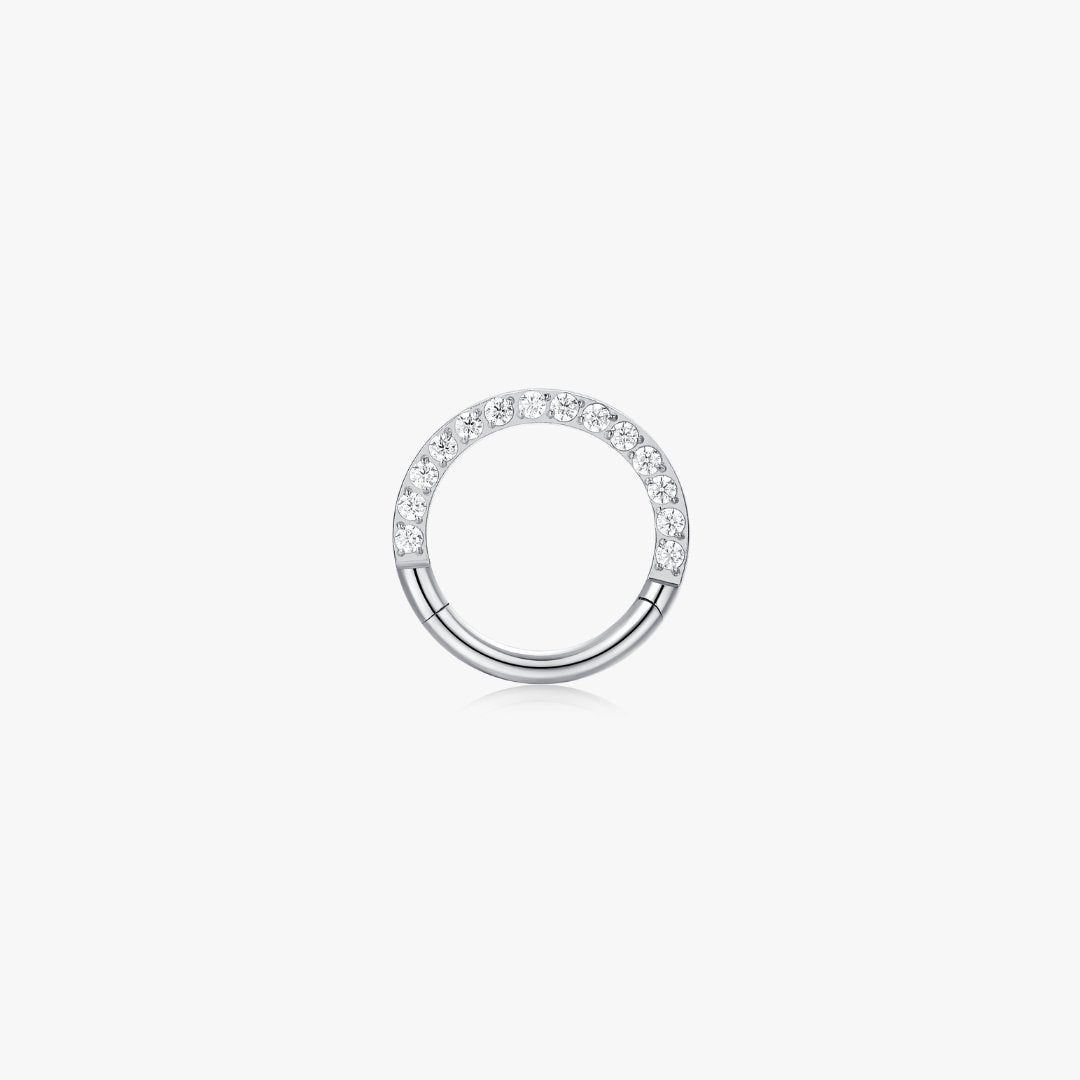 Pave Clicker Hoop - Flaire & Co.