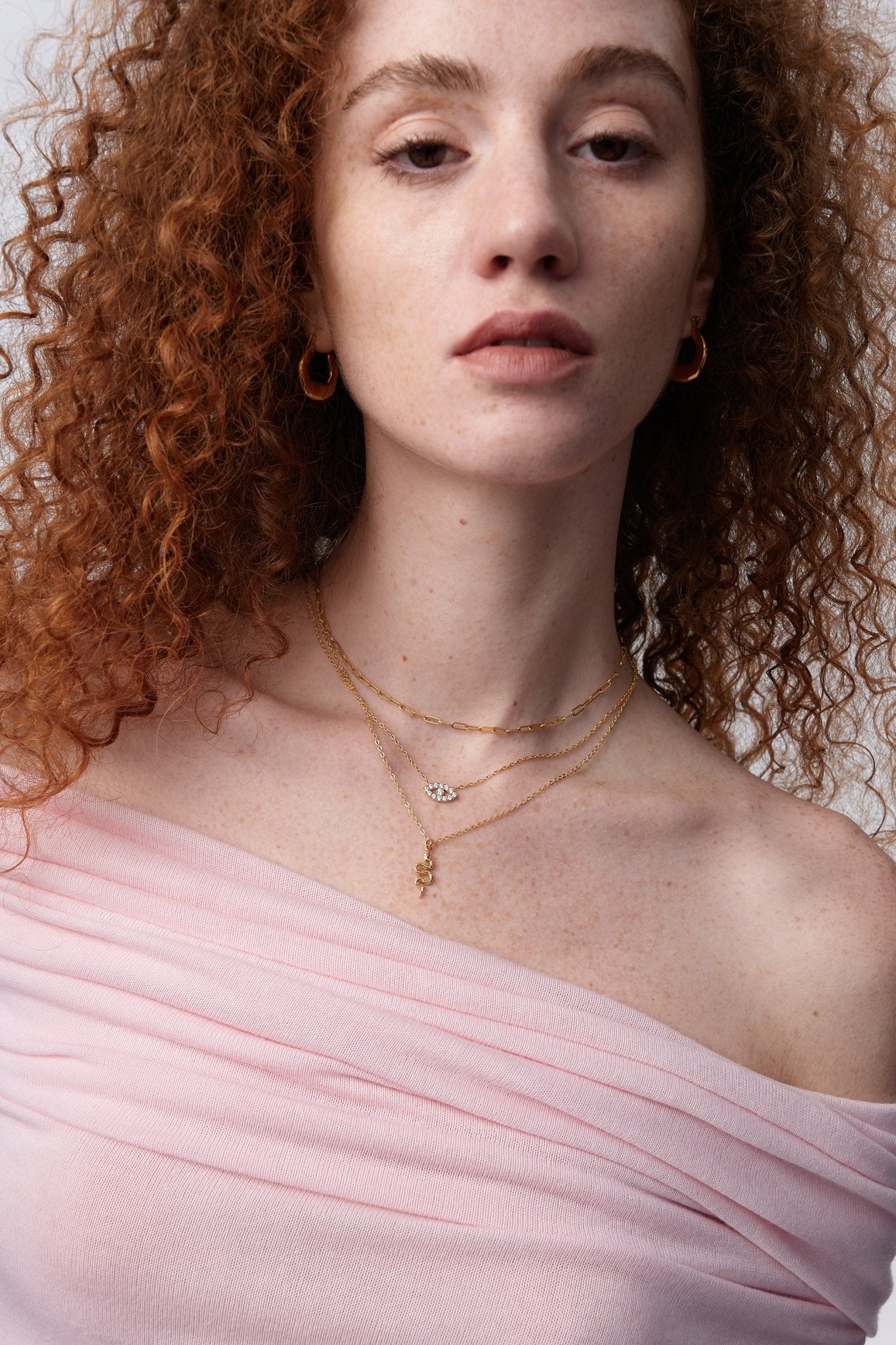 Pave Eye Necklace - Flaire & Co.