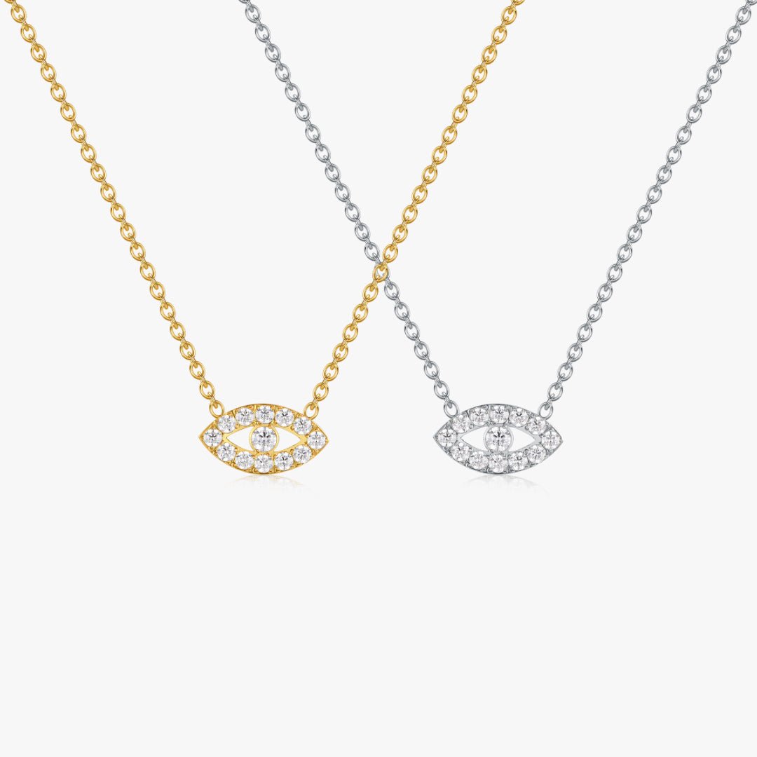 Pave Eye Necklace - Flaire & Co.