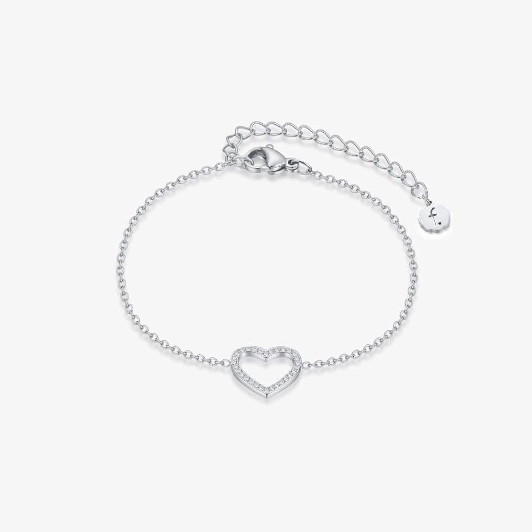 Pave Heart Bracelet - Flaire & Co.