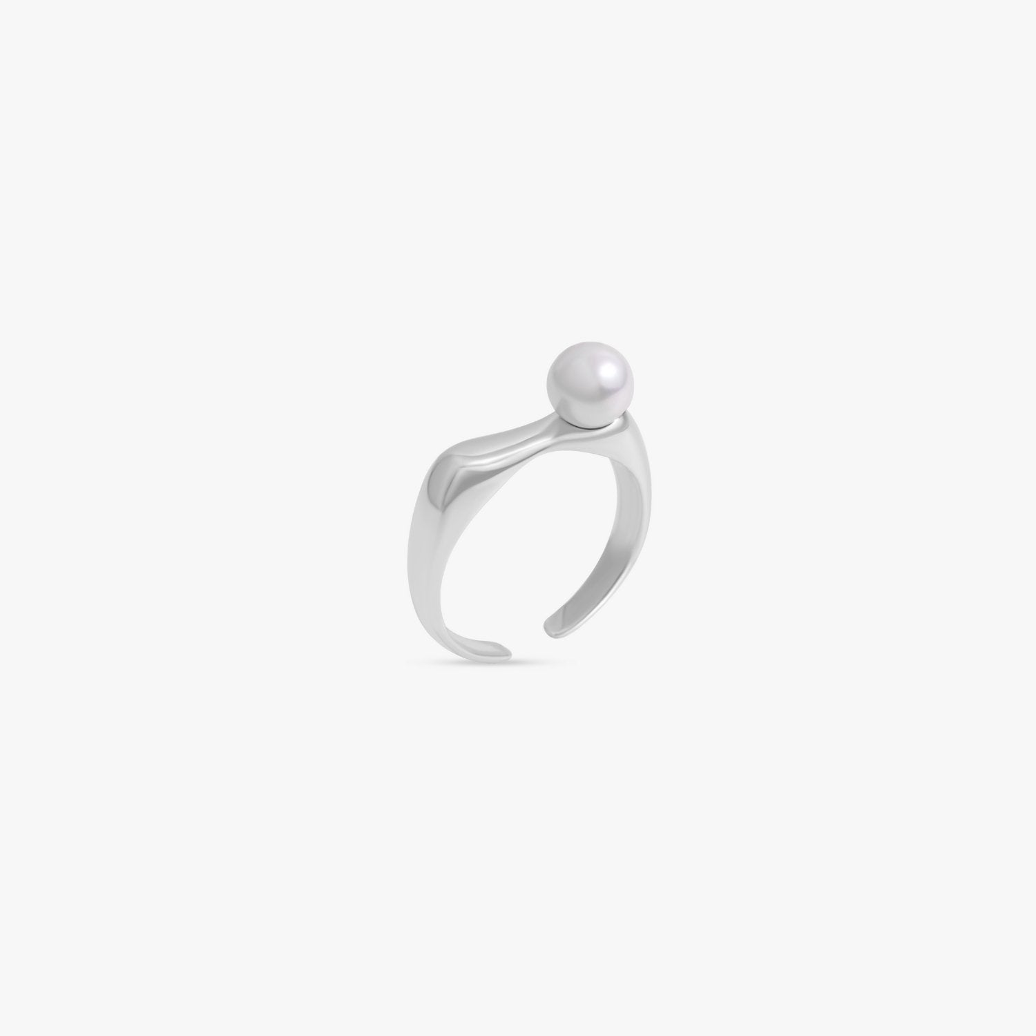 Pearl Adjustable Sterling Silver Ring - Flaire & Co.