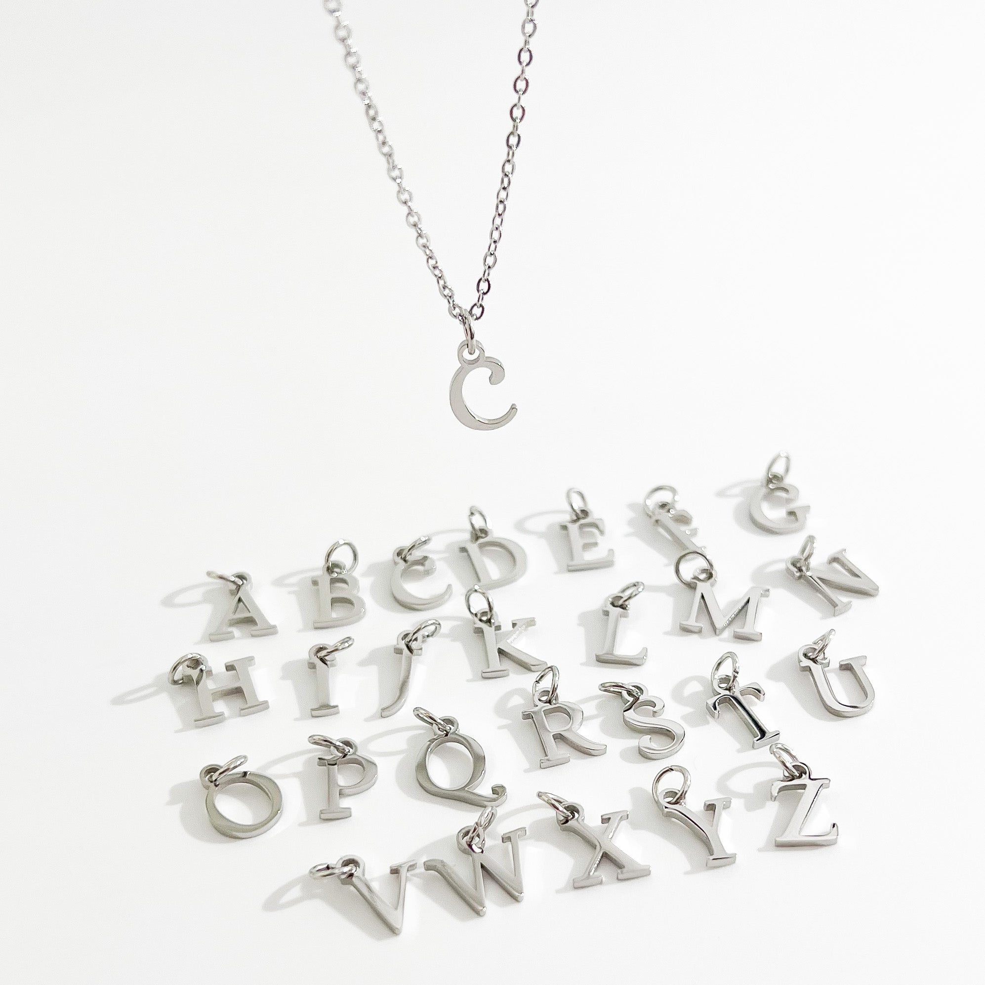 Perfectly Dainty Initial Necklace in Silver - Flaire & Co.