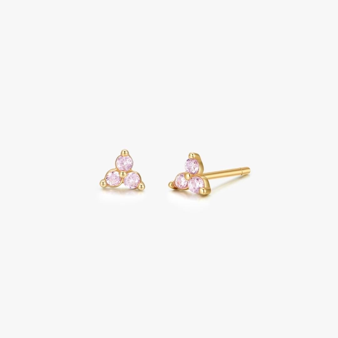 Pink Gem Twinkle Studs - Flaire & Co.