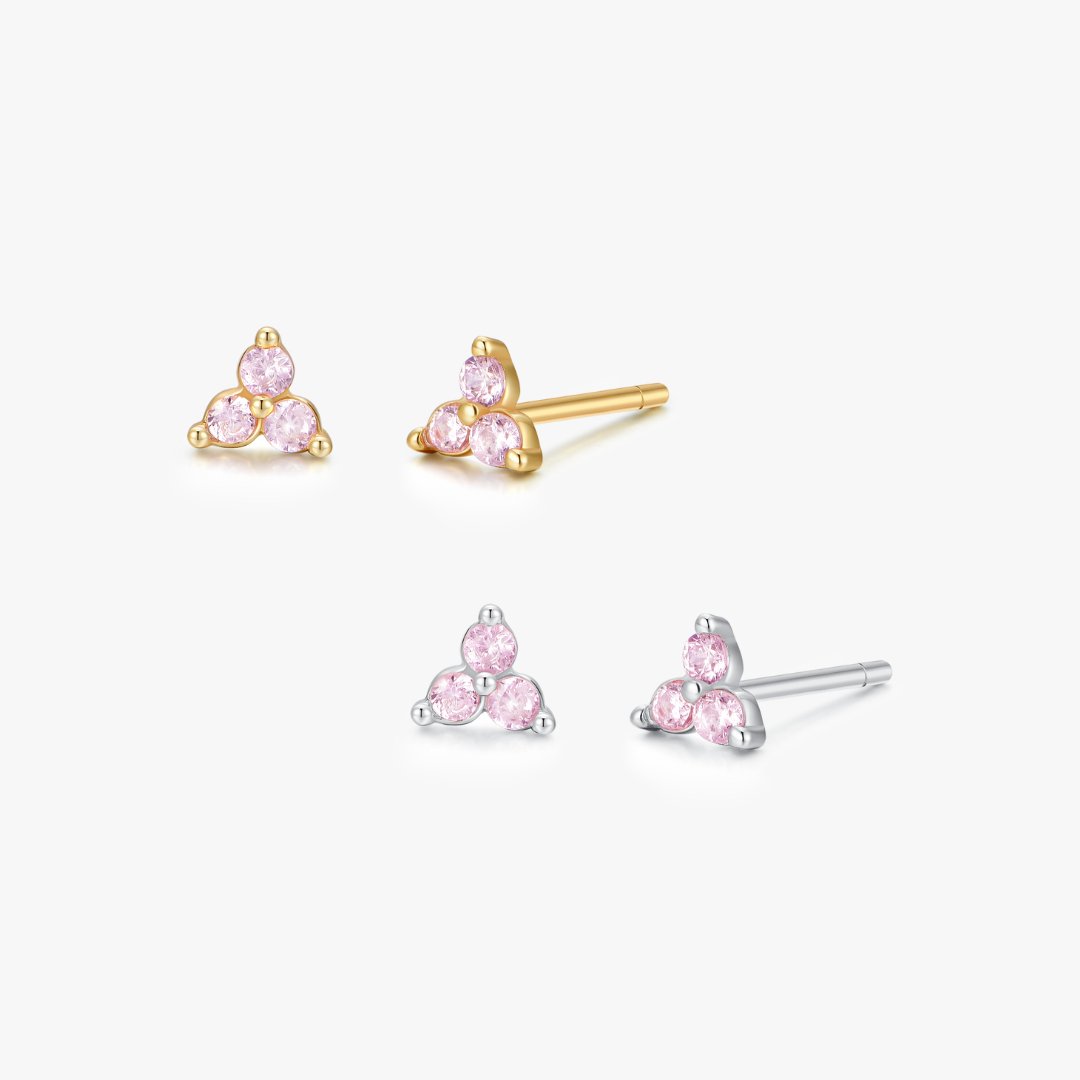 Pink Gem Twinkle Studs - Flaire & Co.